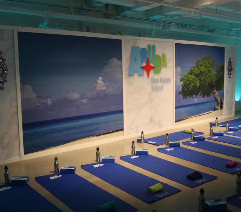 Yoga Demonstration Area for Aruba Wellness Day